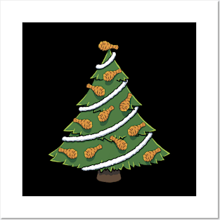 Fried Chicken Christmas Tree Posters and Art